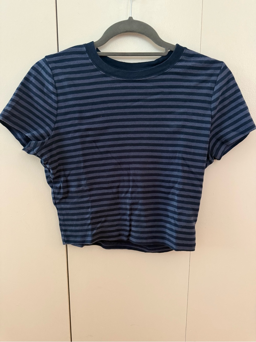Hollister Navy and Dark Blue Striped Baby Tee
